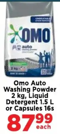 Food Lover's Market Omo Auto Washing Powder, Liquid Detergent or Capsules offer