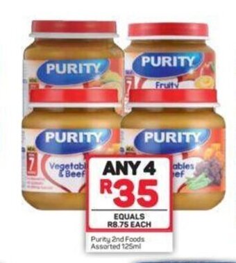 Pick n Pay Purity 2nd Foods Assorted 125ml offer