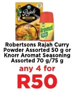 Food Lover's Market Robertsons Rajah Curry Powder Assorted or Knorr Aromat Seasoning Assorted offer