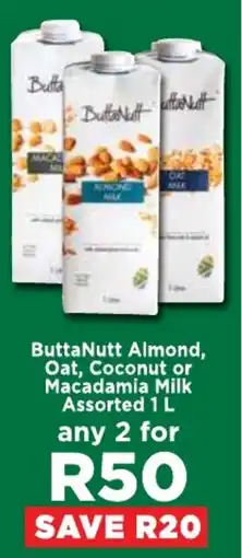Food Lover's Market ButtaNutt Almond, Oat, Coconut or Macadamia Milk Assorted offer