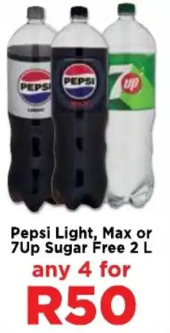 Food Lover's Market Pepsi Light, Max or 7Up Sugar Free offer