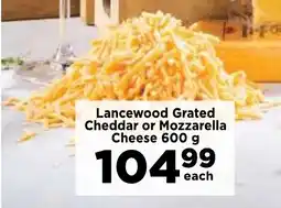 Food Lover's Market Lancewood Grated Cheddar or Mozzarella Cheese offer