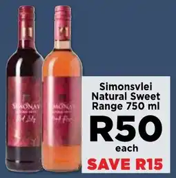Food Lover's Market Simonsvlei Natural Sweet Range offer