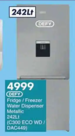 President Hyper DEFY Fridge/Freezer Water Dispenser Metallic offer