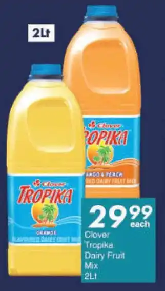President Hyper Clover Tropika Dairy Fruit Mix offer