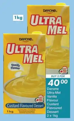 President Hyper Danone Ultra-Mel Vanilla Flavour Custard Flavoured Dessert offer