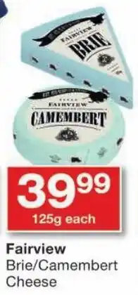 Checkers Fairview Brie/Camembert Cheese offer