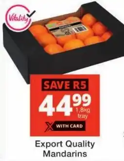Checkers Export Quality Mandarins offer