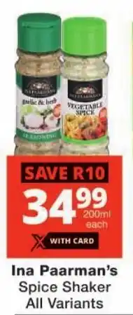 Checkers Ina Paarman's Spice Shaker All Variants offer