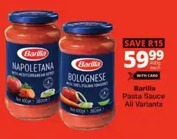 Checkers Barilla Pasta Sauce All Variants offer