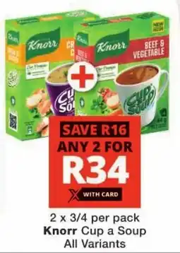 Checkers Knorr Cup a Soup All Variants offer