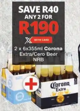 Checkers Corona Extra/Cero Beer NRB offer