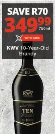Checkers KWV 10-Year-Old Brandy offer