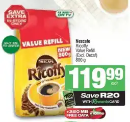 KwikSpar Nescafe Ricoffy Value Refill (Excl. Decaf) offer
