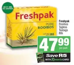 KwikSpar Freshpak Rooibos Tagless Teabags offer