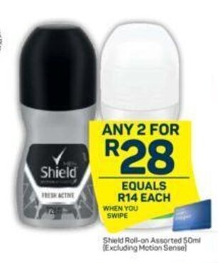 Pick n Pay Shield Roll-on Assorted 50ml offer