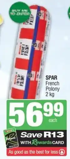 KwikSpar SPAR French Polony offer