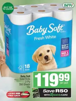 KwikSpar Baby Soft Toilet Rolls 2 Ply 350 Sheets offer