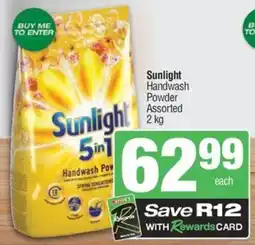 KwikSpar Sunlight Handwash Powder Assorted offer
