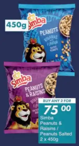 President Hyper Simba Peanuts & Raisins/ Peanuts Salted offer