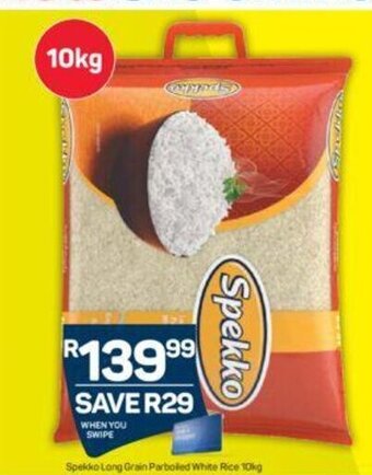Pick n Pay Spekko Long Grain Parboiled Rice 10kg offer