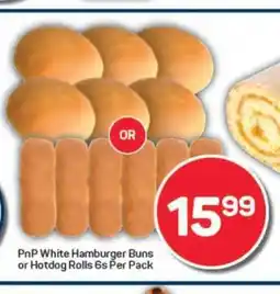 Pick n Pay PnP White Hamburger Buns or Hotdog Rolls offer