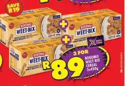 Shoprite Bokomo Weet-Bix Cereal 3x450g offer