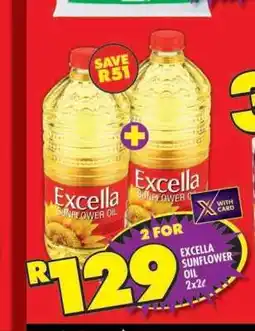 Shoprite Excella Sunflower Oil 2x2ℓ offer
