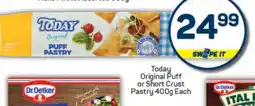 Pick n Pay Today Original Puff or Short Crust Pastry 400g offer