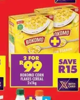 Shoprite Bokomo Corn Flakes Cereal 2x1kg offer