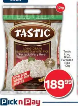 Pick n Pay Tastic Long Grain Parboiled White Rice 10kg offer