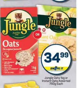 Pick n Pay Jungle Oats 1kg or Instant Oats Assorted 750g offer