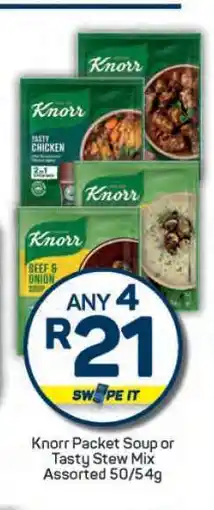 Pick n Pay Knorr Packet Soup or Tasty Stew Mix offer