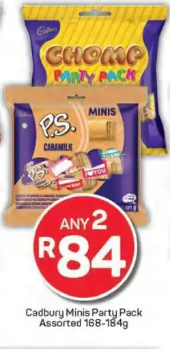 Pick n Pay Cadbury Minis Party Pack Assorted 168-184g offer