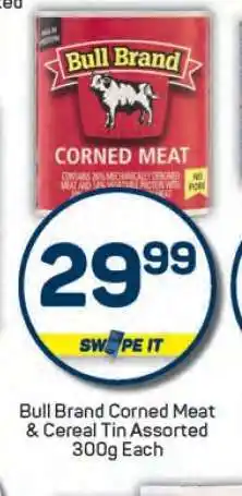 Pick n Pay Bull Brand Corned Meat & Cereal Tin Assorted offer