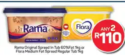 Pick n Pay Rama Original Spread or Flora Medium Fat Spread offer