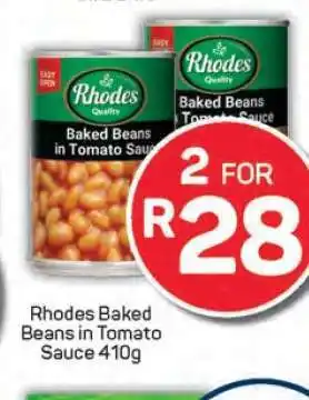 Pick n Pay Rhodes Baked Beans in Tomato Sauce 410g offer