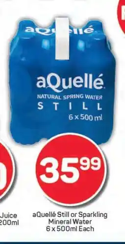 Pick n Pay aQuellé Still or Sparkling Mineral Water offer