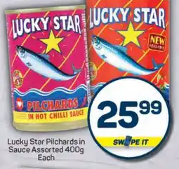 Pick n Pay Lucky Star Pilchards In Sauce Assorted 400g offer