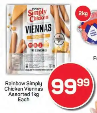 Pick n Pay Rainbow Simply Chicken Viennas Assorted 1kg offer