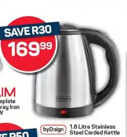 Pick n Pay 1.8 Litre Stainless Steel Corded Kettle offer