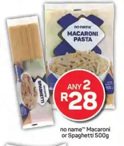 Pick n Pay no name Macaroni or Spaghetti 500g offer