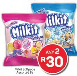 Pick n Pay Milkit Lollipops Assorted 8s offer