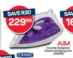 Pick n Pay AIM Ceramic Soleplate Steam and Spray Iron offer