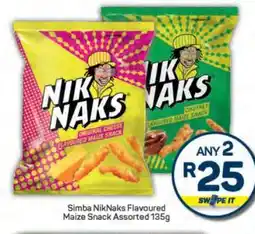 Pick n Pay Simba NikNaks Flavoured Maize Snack Assorted 135g offer