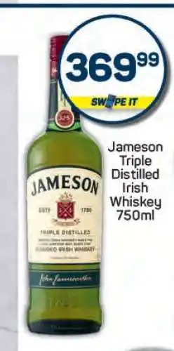 Pick n Pay Jameson Triple Distilled Irish Whiskey 750ml offer