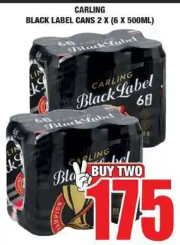 Boxer CARLING BLACK LABEL CANS 2 X (6 X 500ML) offer