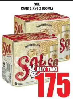 Boxer SOL CANS 2 X (6 X 500ML) offer