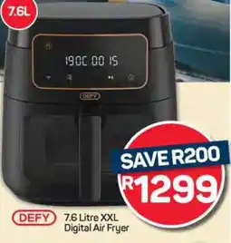 Pick n Pay DEFY 7.6 Litre XXL Digital Air Fryer offer
