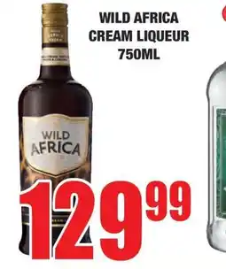 Boxer WILD AFRICA CREAM LIQUEUR 750ML offer